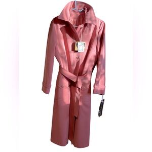 NWT Original 70’s Forecaster of Boston, Unique Pink TrenchCoat, New Old Stock